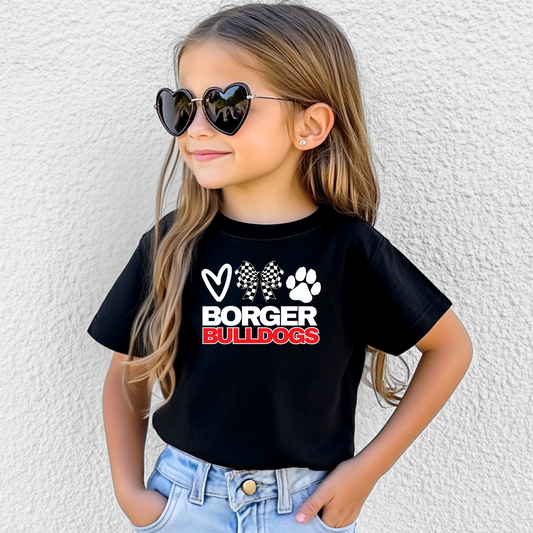 Borger Bulldogs Toddler Short Sleeve Tee